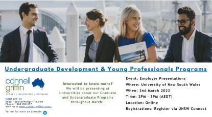 Undergraduate Development and Young Professional Programs Presentation at UNSW